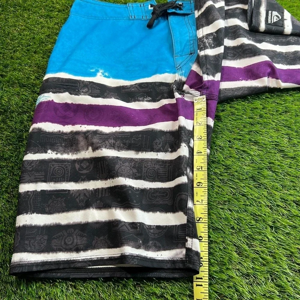 VTG Y2K Quiksilver Kelly Slater Board Shorts 34 Blue Surf Swim Beach Men - Picture 5 of 6